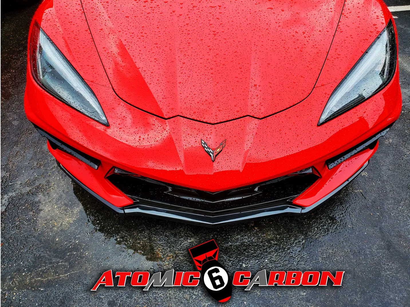 A custom job done on the sports car by Corvette by Atomic Carbon