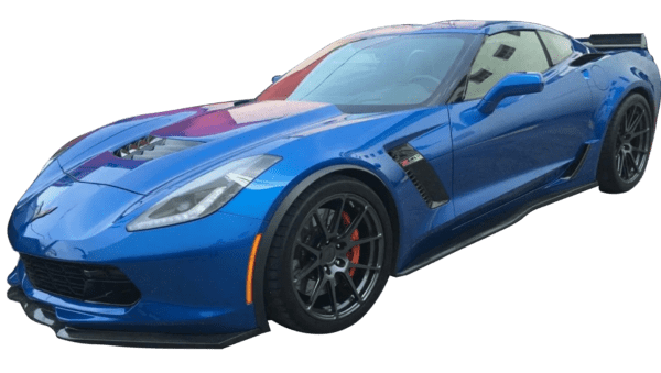 C7 Corvette Front Splitter in blue